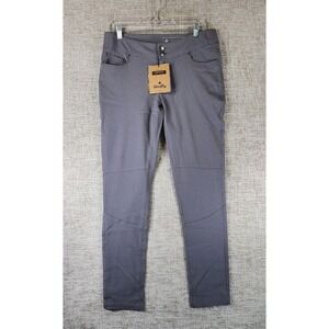Woolly Longhaul Midweight Flex Merino Wool Blend Pants Womens 8 Gray Slim NWT
